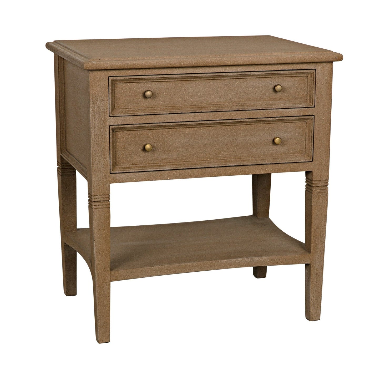 Oxford 2-Drawer Wood Rectangle Side Table-Side Tables-Noir-Sideboards and Things