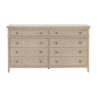 Essentials For Living Oxford 8-Drawer White Washed Oak Wooden Double Dresser