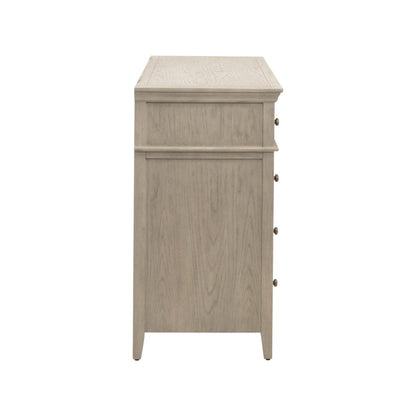 Essentials For Living Oxford 8-Drawer White Washed Oak Wooden Double Dresser