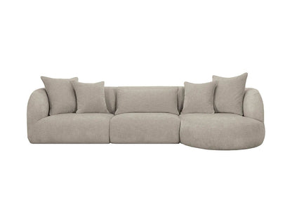 LOOMLAN Custom Upholstery Pebble Organic Curved Armrest Fabric Modular Sofa