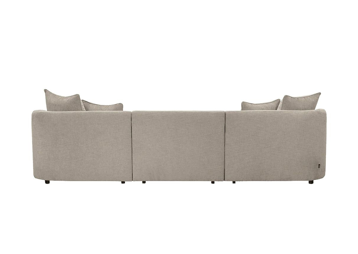 LOOMLAN Custom Upholstery Pebble Organic Curved Armrest Fabric Modular Sofa