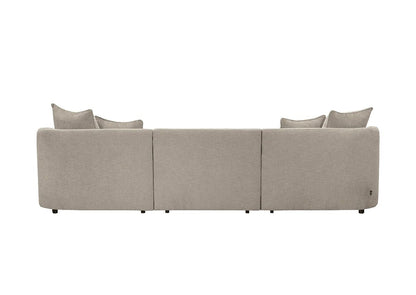 LOOMLAN Custom Upholstery Pebble Organic Curved Armrest Fabric Modular Sofa