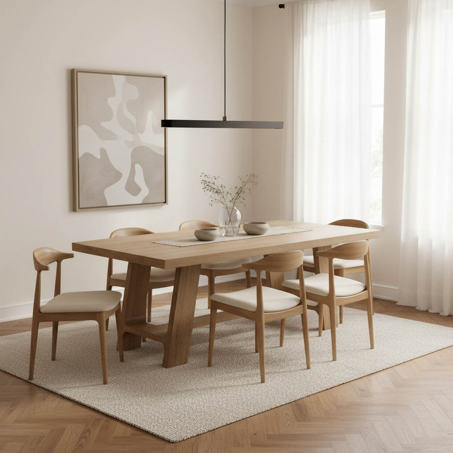 LH Home Pender Wooden Rectangular Dining Table