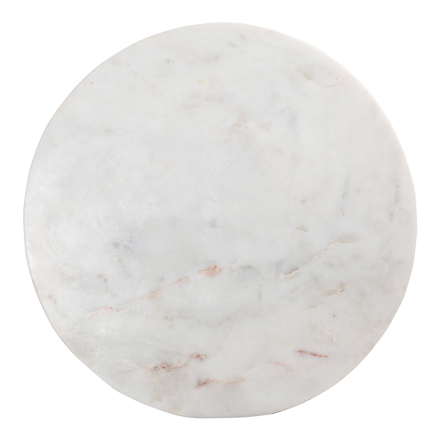 Grace White Marble Round Accent Table