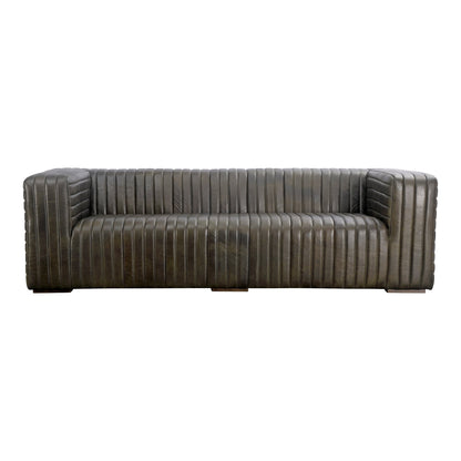 Castle Polyester Upholstered Green Sofa