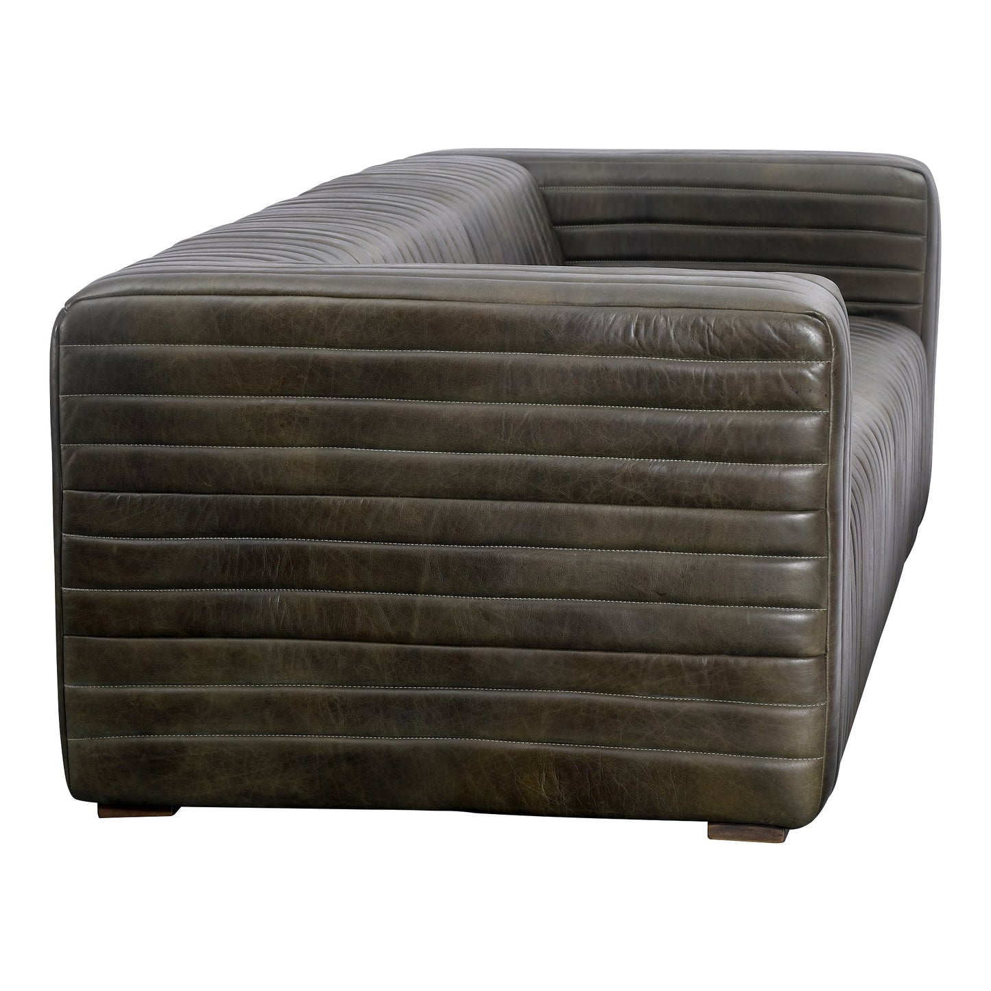 Castle Polyester Upholstered Green Sofa