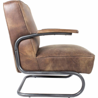 Perth Brown Leather Club Chair