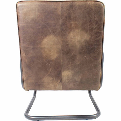 Perth Brown Leather Club Chair