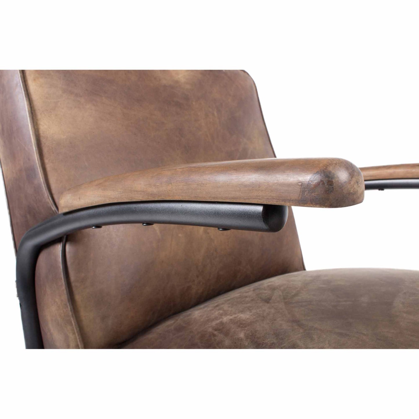 Perth Brown Leather Club Chair