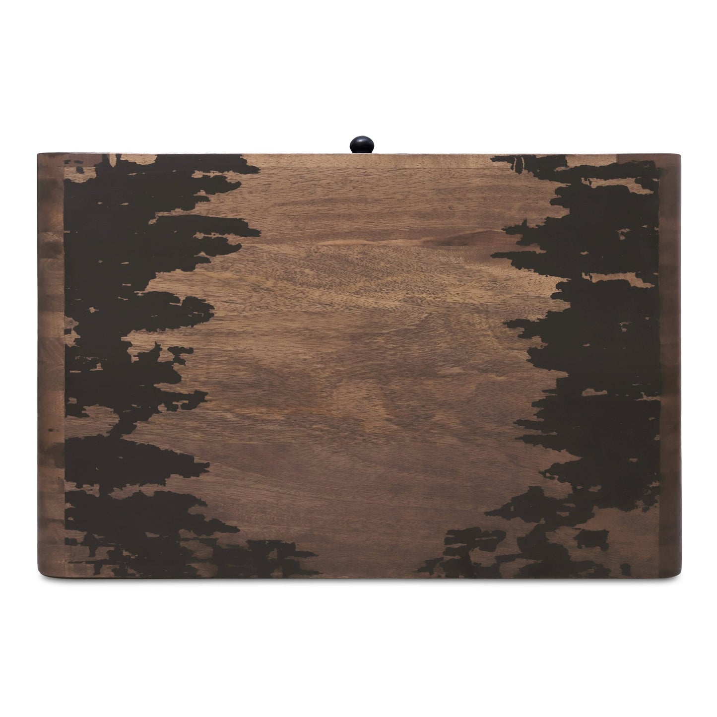 Iris Distressed Black Mango Wood Nightstand