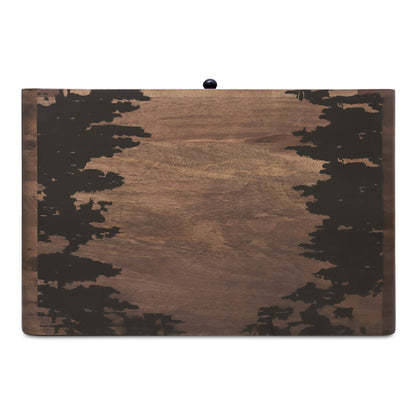 Iris Distressed Black Mango Wood Nightstand