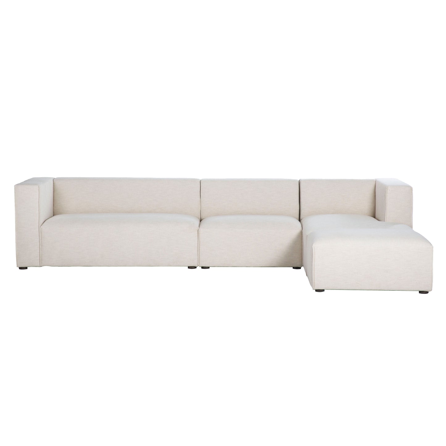Premium White Modular Sectional with Ottoman