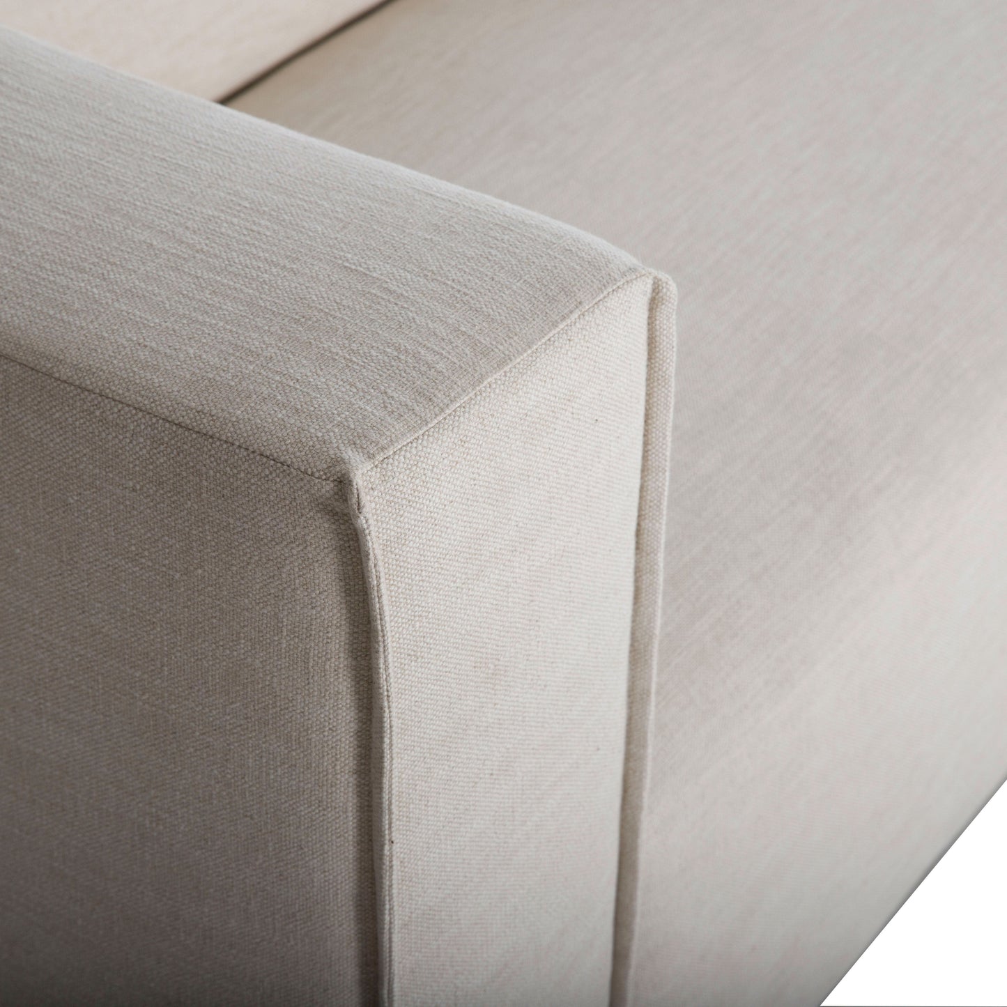 Premium White Modular Sectional with Ottoman