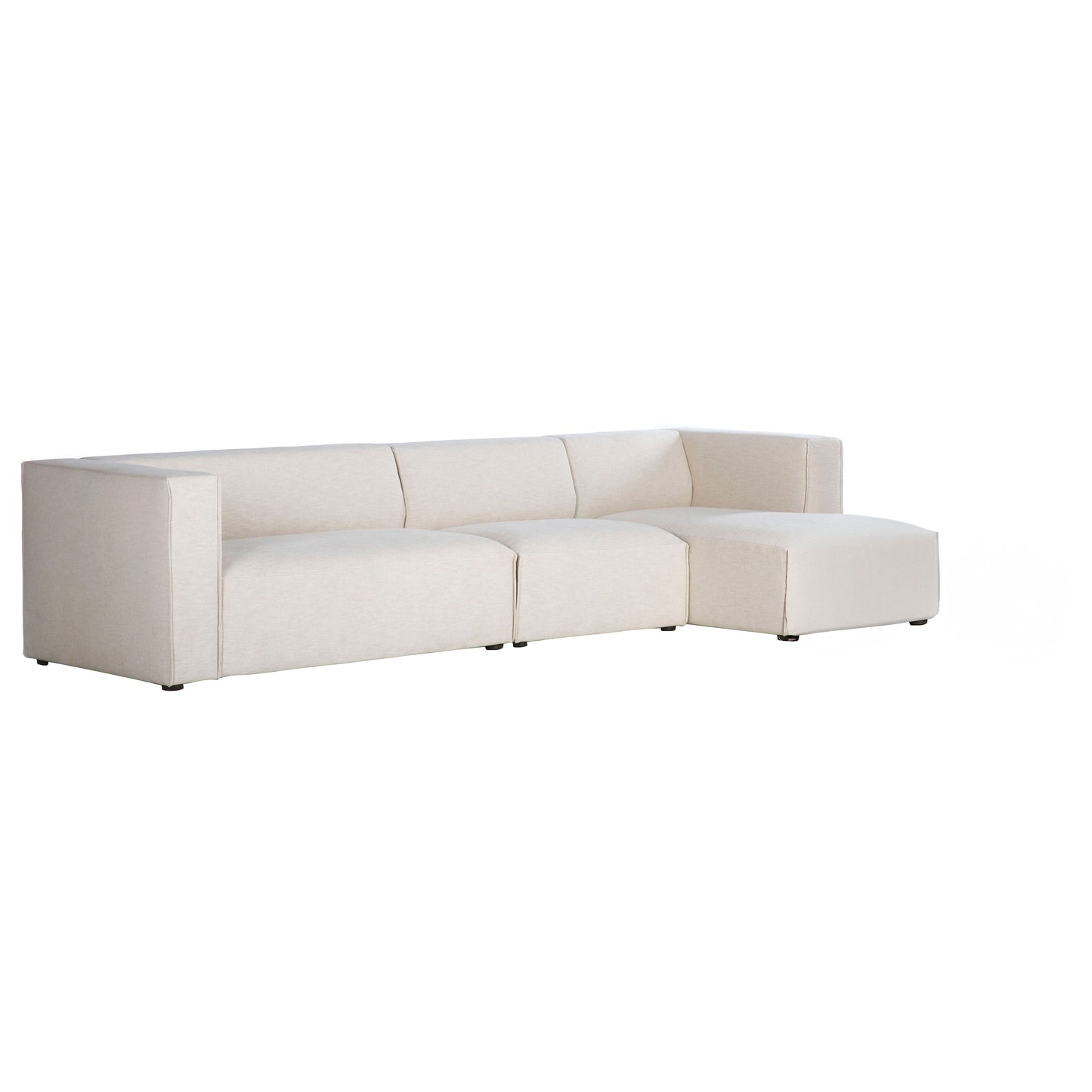 Premium White Modular Sectional with Ottoman