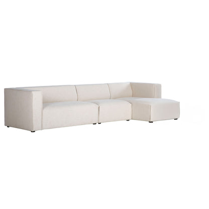 Premium White Modular Sectional with Ottoman