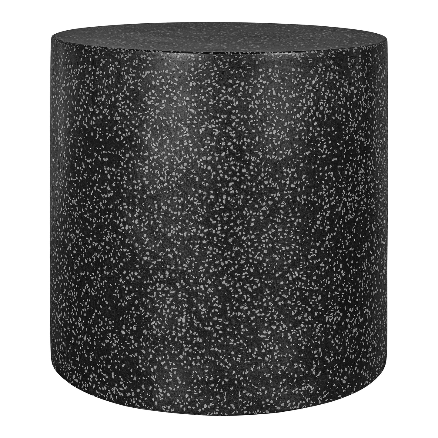 Omi Concrete Black Outdoor Round Side Table