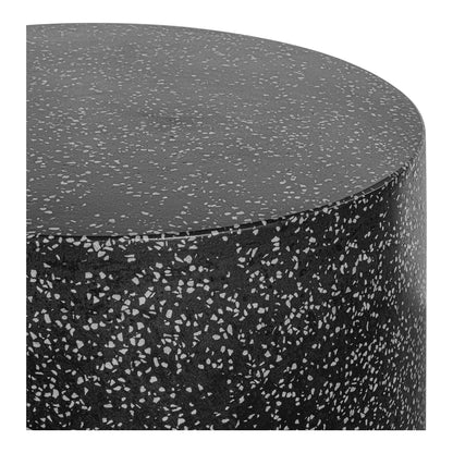 Omi Concrete Black Outdoor Round Side Table