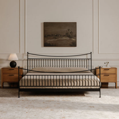 Monet Black Iron Frame Design Bed