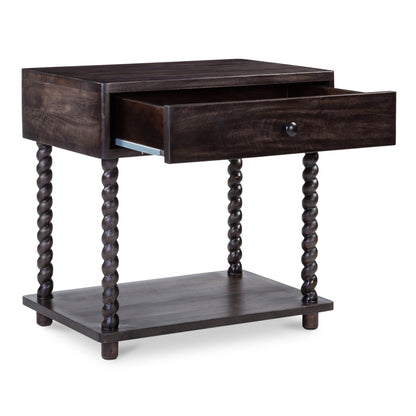 Tabitha Dark Brown Soft-Close Drawer Nightstand