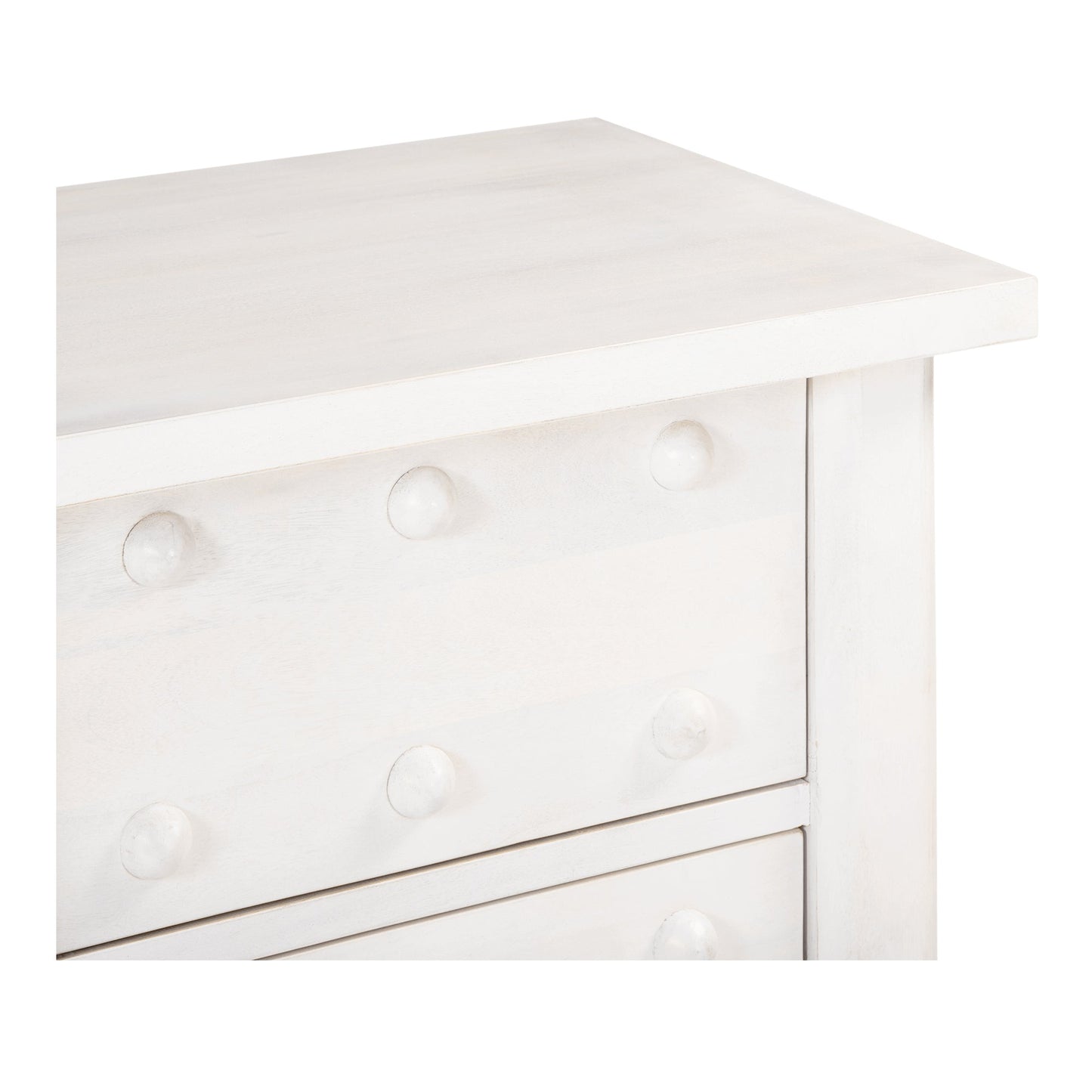 Clement Whitewashed Mango Wood Design Nightstand