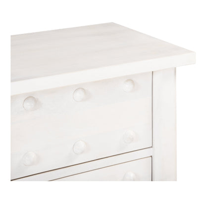 Clement Whitewashed Mango Wood Design Nightstand