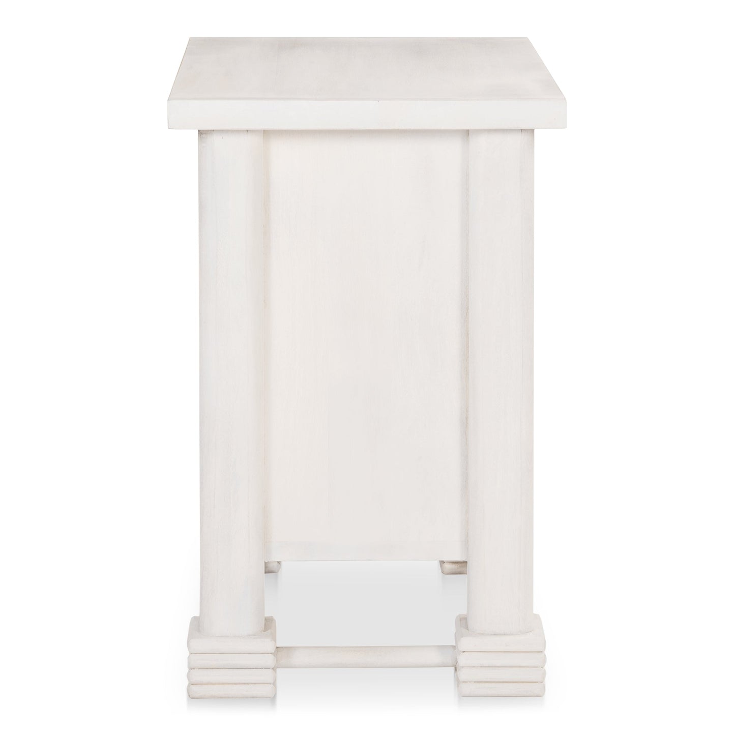 Clement Whitewashed Mango Wood Design Nightstand