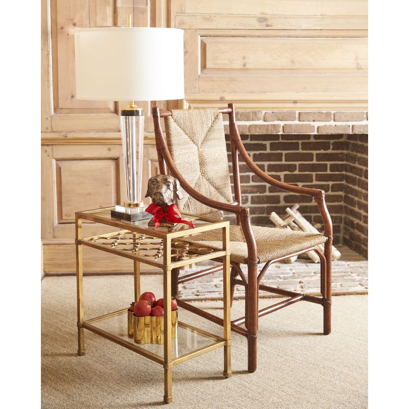 Chelsea House Pacific Coast Metalic Gold Framed Side Table