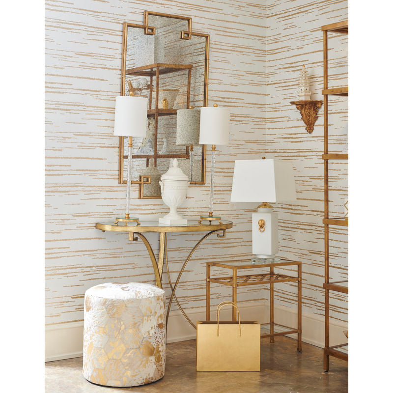 Chelsea House Pacific Coast Metalic Gold Framed Side Table