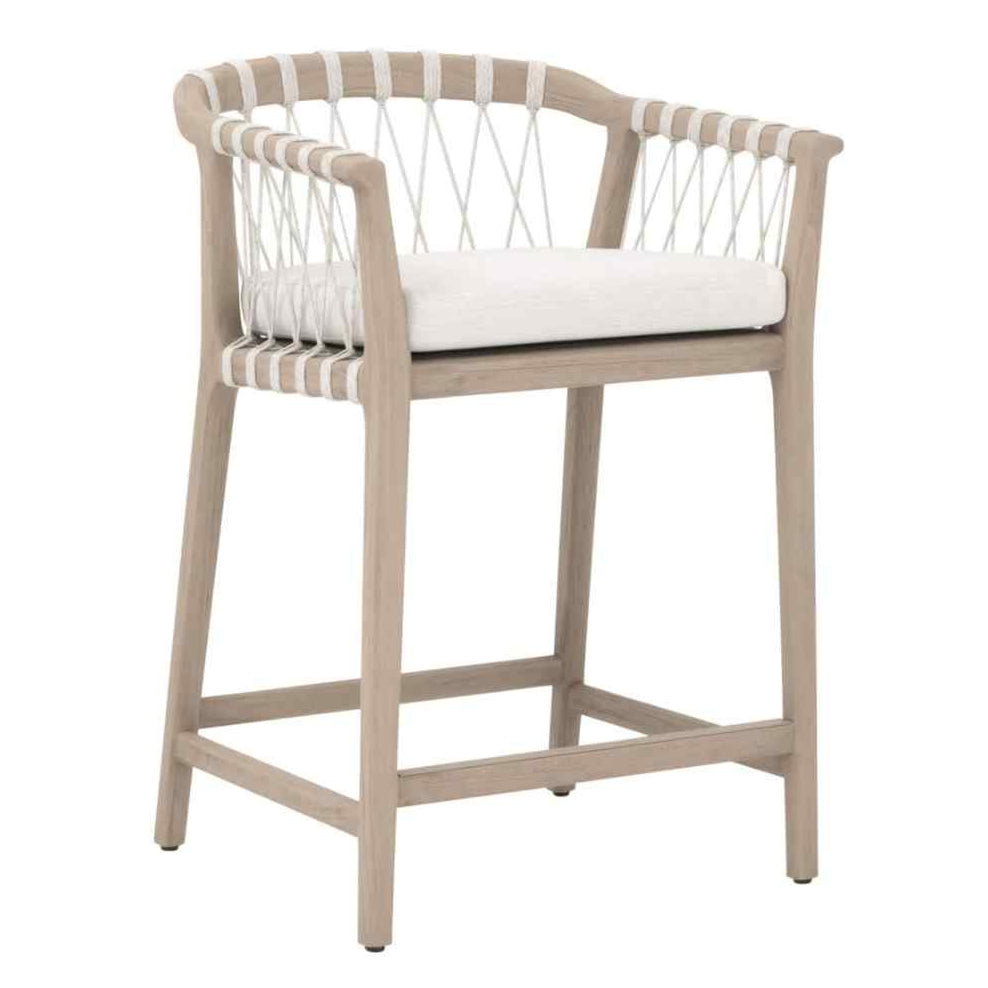 Get Pacific Outdoor Counter Stool With Teak Wood Frame – Sideboards and ...