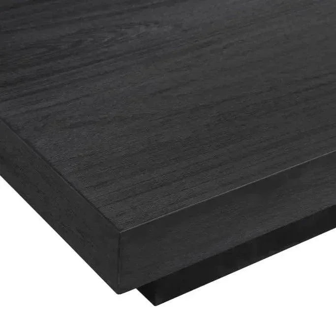 Padula Wood Black Square Cocktail Table - LOOMLAN - Bassett Mirror - Coffee Tables