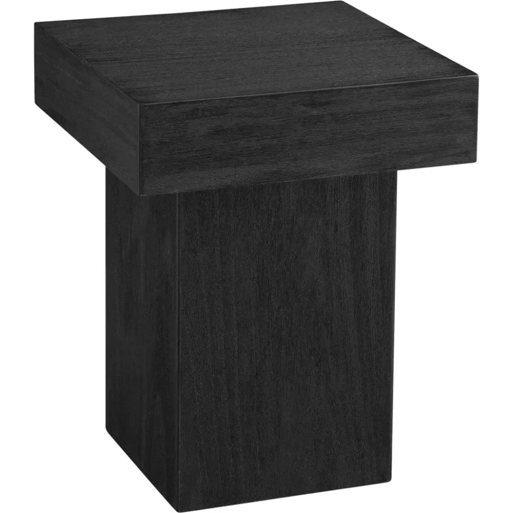 Padula Wood Black Square End Table - LOOMLAN - Bassett Mirror - Side Tables