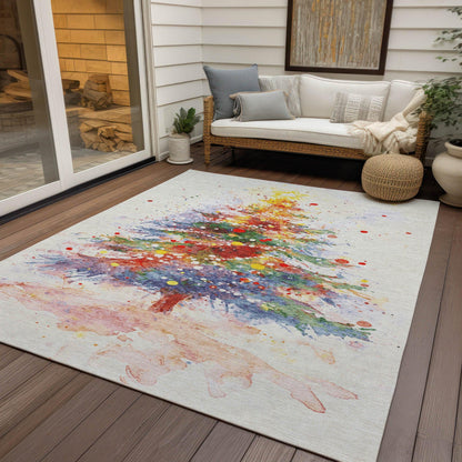 Addison Rugs Paelaris Ivory Washable Indoor-Outdoor Rug
