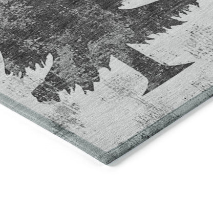Addison Rugs Paelion Gray Washable Indoor-Outdoor Rug
