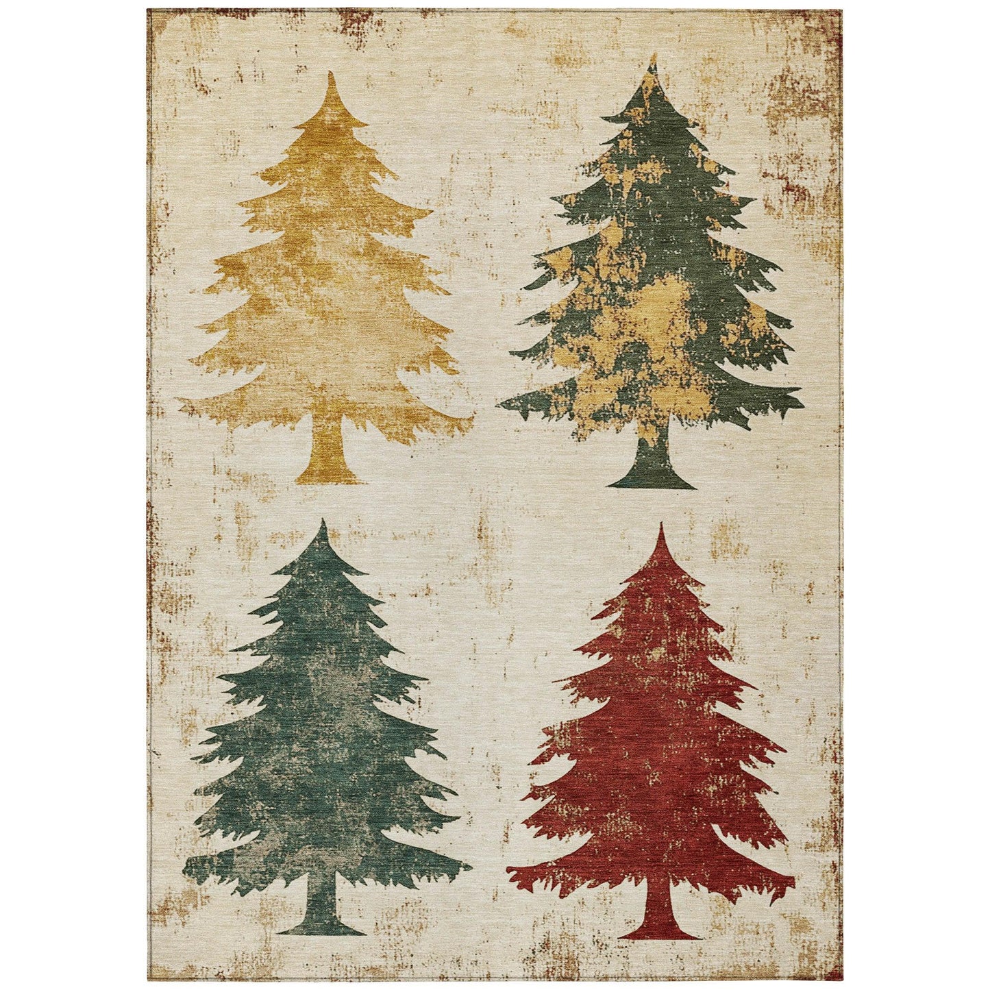 Addison Rugs Paelion Ivory Washable Indoor-Outdoor Rug