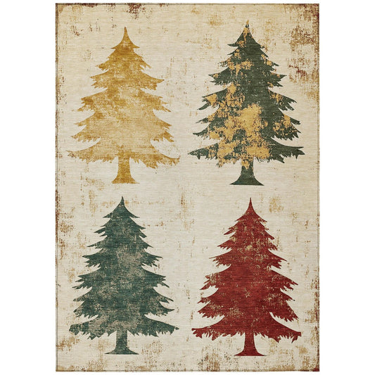 Addison Rugs Paelion Ivory Washable Indoor-Outdoor Rug
