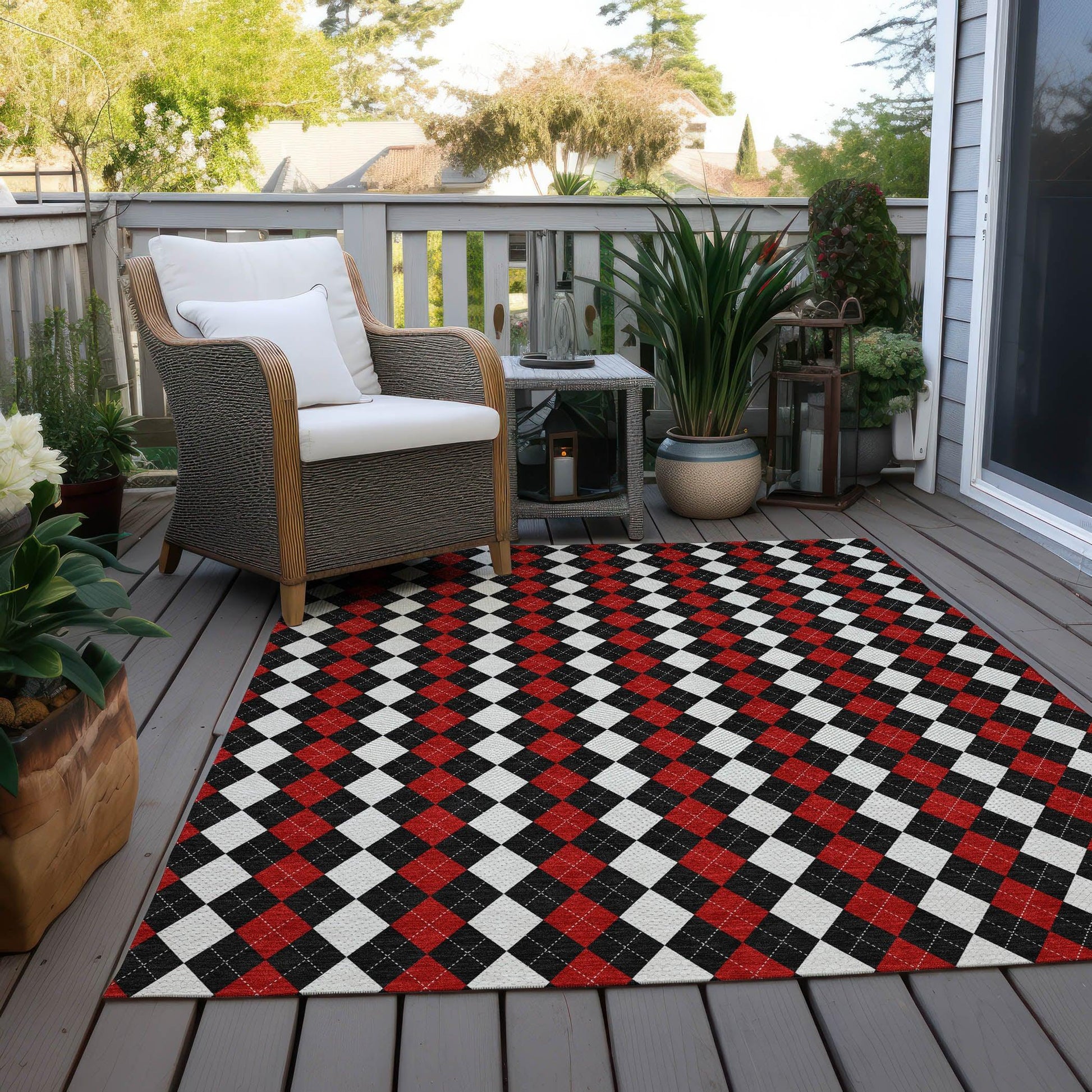 Addison Rugs Paelira Black Washable Indoor-Outdoor Rug