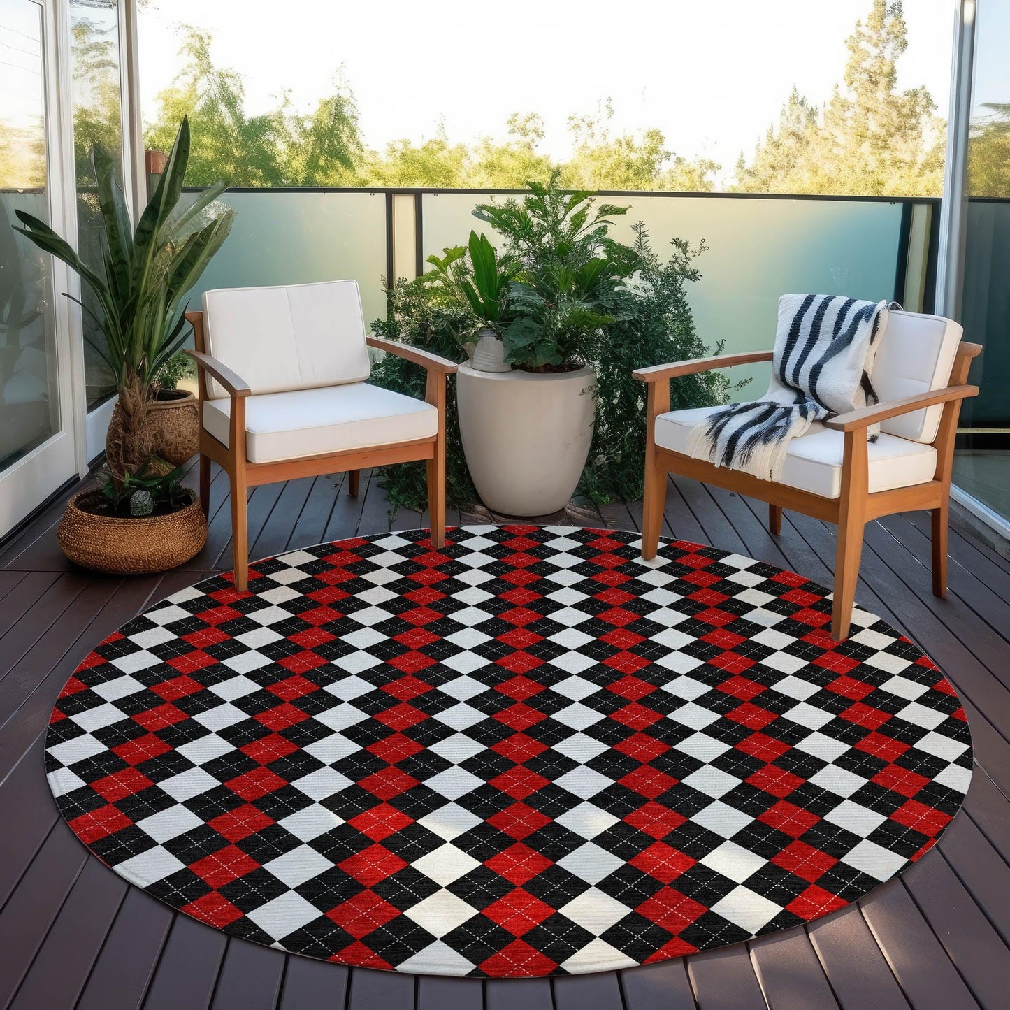 Addison Rugs Paelira Black Washable Indoor-Outdoor Rug