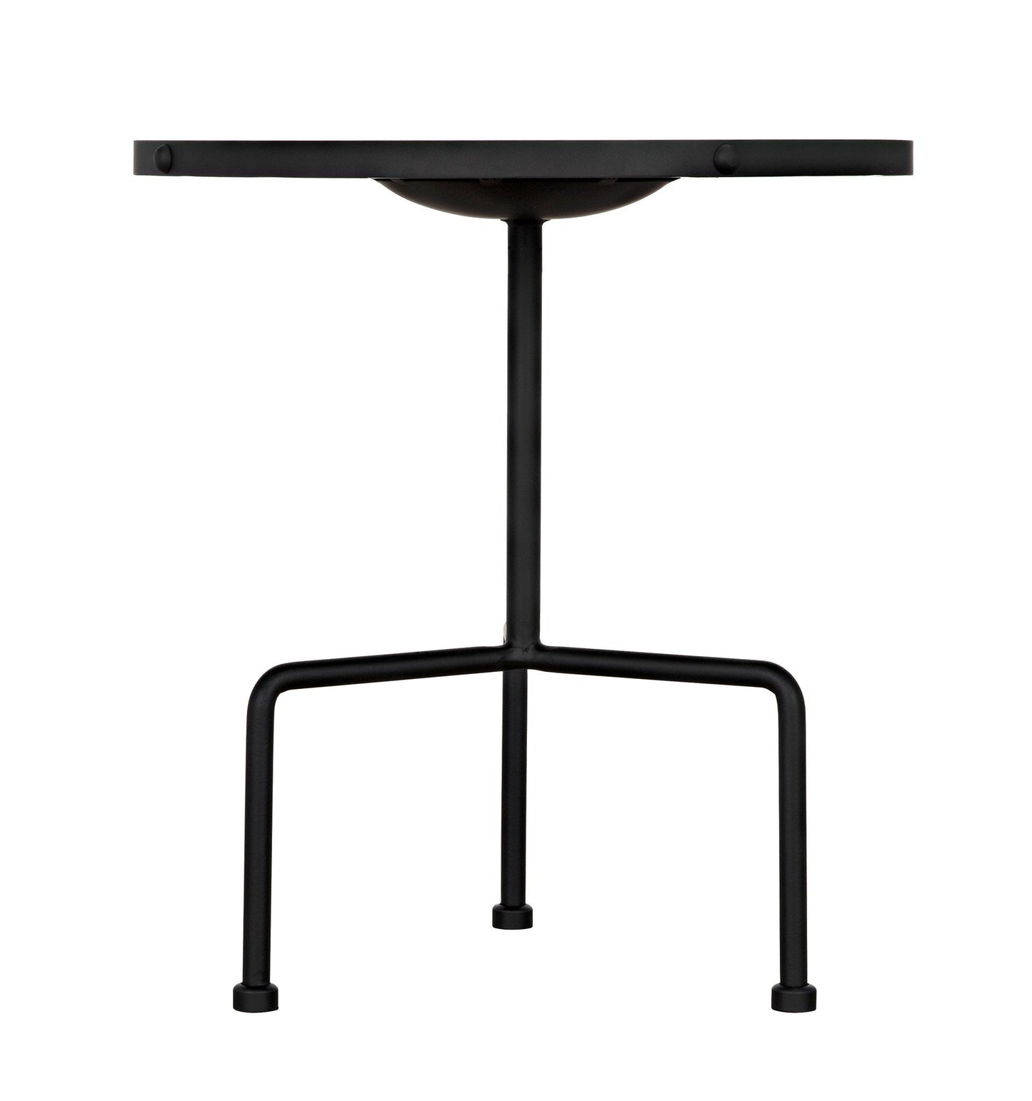 Paige Black Steel Round Side Table-Side Tables-Noir-Sideboards and Things