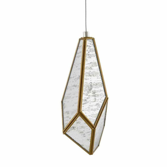 Painted Silver Antique Brass Glace 1-Light Multi-Drop Pendant Pendants Sideboards and Things By Currey & Co