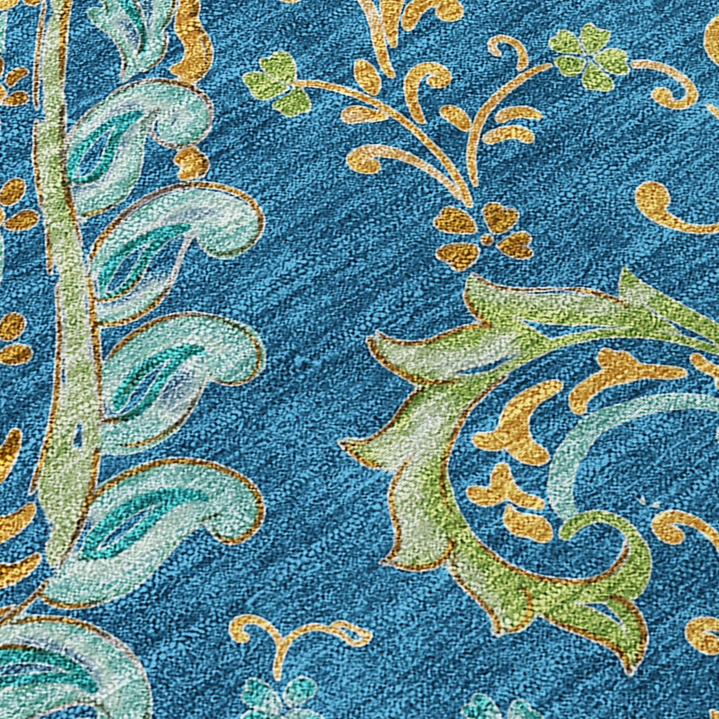 Addison Rugs Paisley Blue Washable Indoor-Outdoor Rug