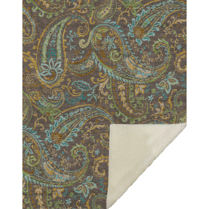 Addison Rugs Paisley Brown Washable Indoor-Outdoor Rug