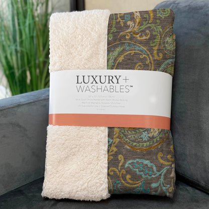 Addison Rugs Paisley Brown Washable Indoor-Outdoor Rug