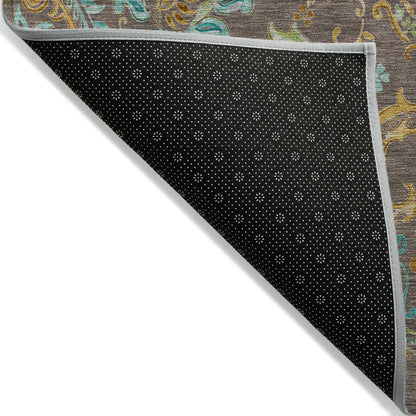 Addison Rugs Paisley Brown Washable Indoor-Outdoor Rug