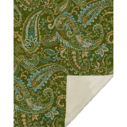 Addison Rugs Paisley Green Washable Indoor-Outdoor Rug
