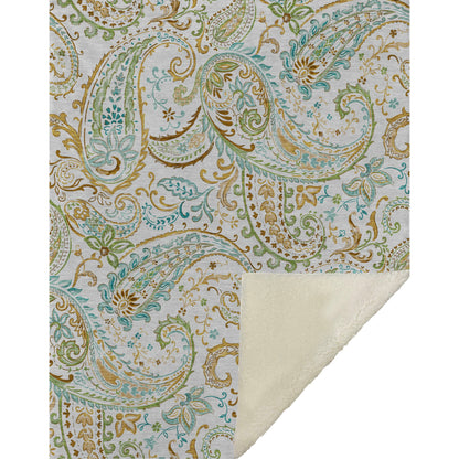 Addison Rugs Paisley Ivory Washable Indoor-Outdoor Rug