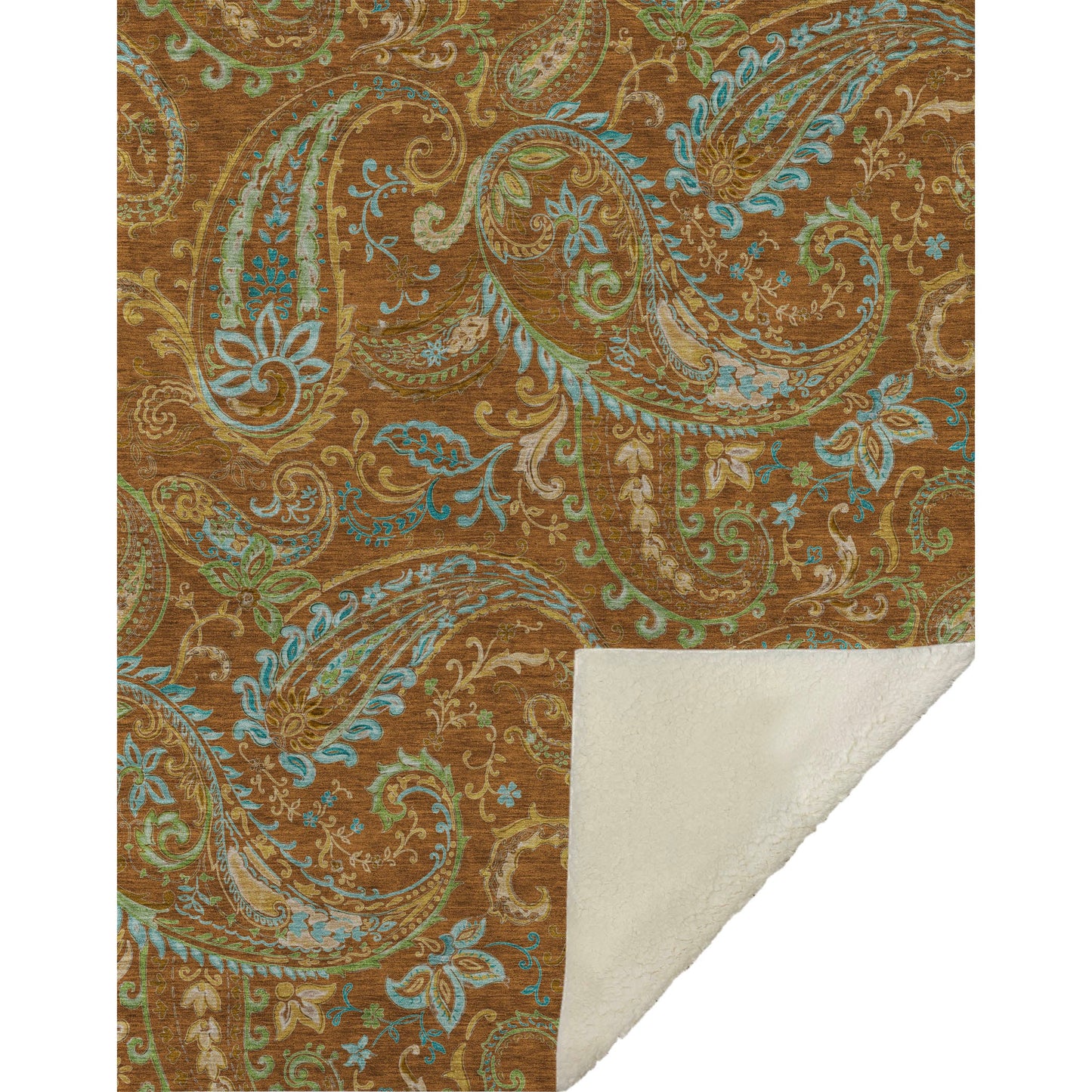 Addison Rugs Paisley Paprika Washable Indoor-Outdoor Rug