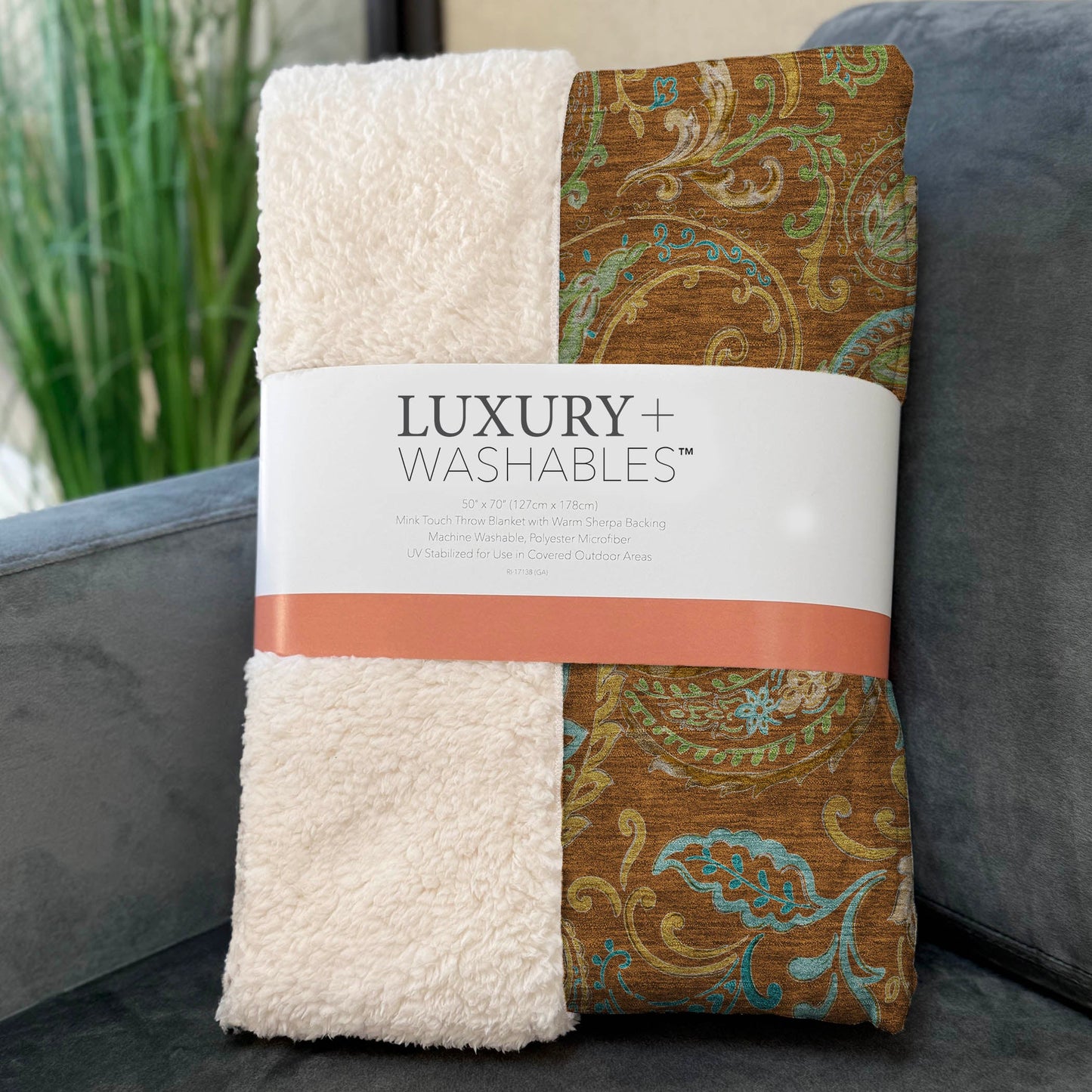 Addison Rugs Paisley Paprika Washable Indoor-Outdoor Rug