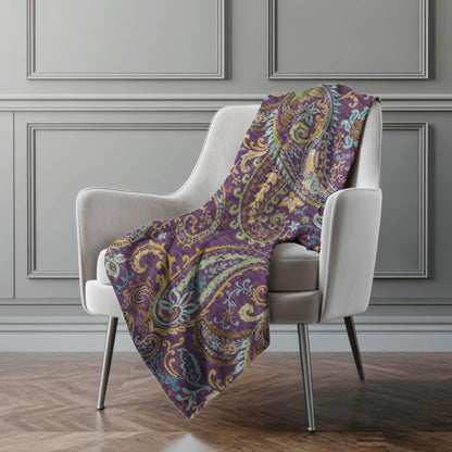 Addison Rugs Paisley Purple Washable Indoor-Outdoor Rug