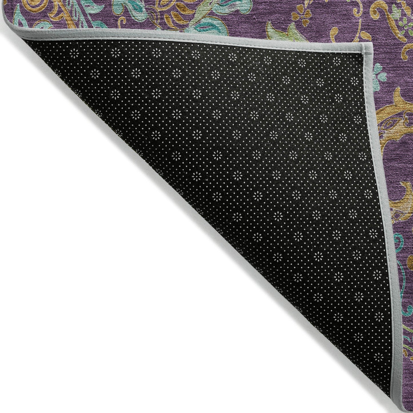 Addison Rugs Paisley Purple Washable Indoor-Outdoor Rug