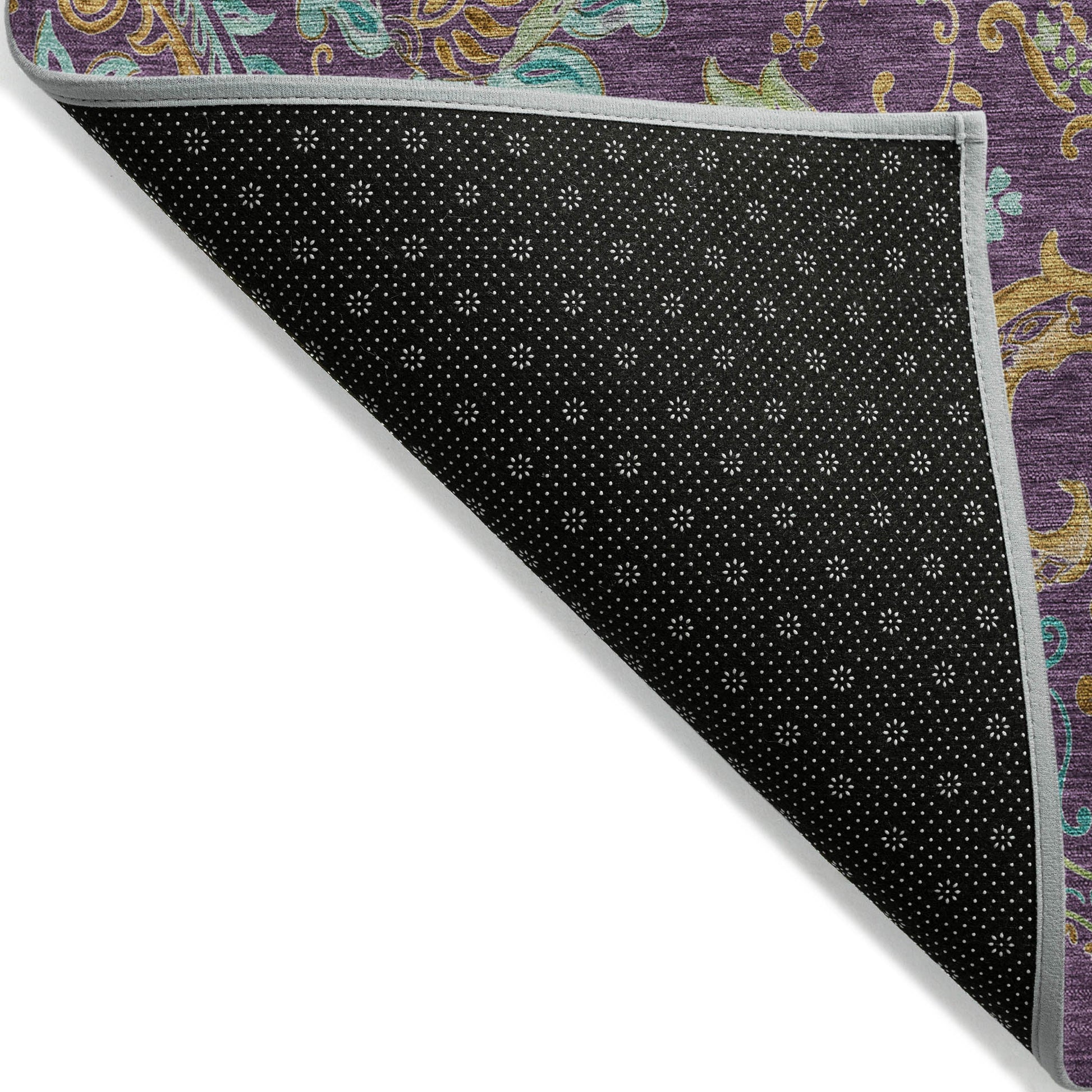 Addison Rugs Paisley Purple Washable Indoor-Outdoor Rug